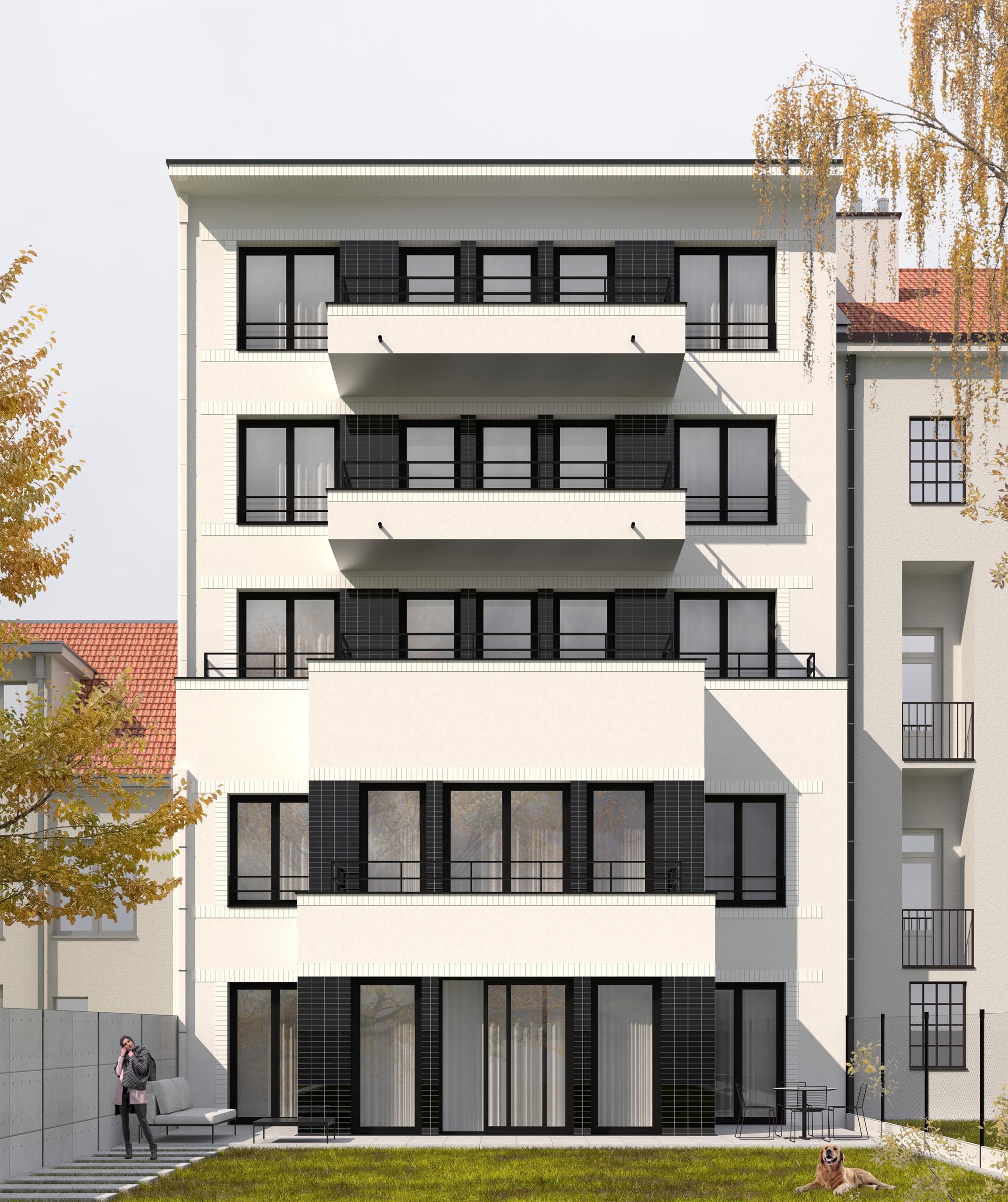 Pohled z vnitrobloku